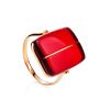 Stunning Gold Amber Ring The Sangria, Ring Size: 8 / 18, image 