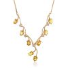 Luminous Gilded Silver Citrine Necklace, image 
