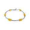 Bicolor Silver Beaded Bracelet The Sparkling, image 