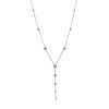 Bicolor Silver Beaded Chain Necklace The Sparkling, image 