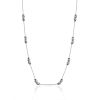Chic Silver Beaded Necklace The Sparkling, image 
