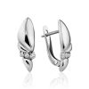 Classy Silver Crystal Earrings, image 