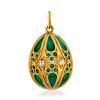 Dazzling Gilded Silver Enamel Egg Pendant The Romanov, image 