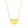 Trendy Gilded Silver Chain Necklace With Amber Pendant The Palazzo, image 