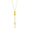 Stylish Gilded Silver Amber Tie Necklace The Palazzo, image 