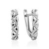 Classy Silver Crystal Earrings, image 