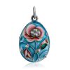 Impeccable Floral Design Silver Enamel Pendant The Romanov, image 