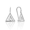Silver Triangle Earrings, image 