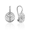 Stylish Silver Crystal Earrings The Sacral Collection, image 