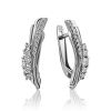 Shimmering Silver Crystal Earrings, image 