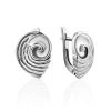 Trendy Shell Motif Silver Earrings, image 