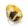 Boho Style Amber Cocktail Ring The Bella Terra, Ring Size: Adjustable, image 