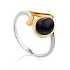 Stylish Gilded Silver Rhodusite Ring, Ring Size: 7 / 17.5, image 