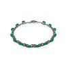 Silver Reconstructed Chrysoprase Link Bracelet With Marcasites The Lace, image 
