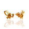 Cute Bow Motif Gilded Silver Citrine Stud Earrings, image 