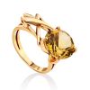 Flamboyant Gilded Silver Citrine Ring, Ring Size: 6 / 16.5, image 