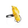 Handcrafted Amber Ring In Gold The Rialto, Ring Size: Adjustable, image 