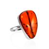 Amazing Handcrafted Amber Ring In Sterling Silver The Lagoon, Ring Size: 7 / 17.5, image 