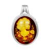 Cherry Amber Brooch With Intaglio The Nymph, image 