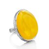 Luminous Baltic Amber Ring The Bella Terra, Ring Size: Adjustable, image 