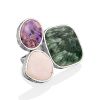 Fabulous Silver Multi Stone Cluster Ring The Bella Terra, Ring Size: Adjustable, image 