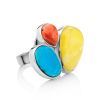 Exclusive Multi Stone Cocktail Ring The Bella Terra, Ring Size: Adjustable, image 
