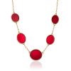 Voluptuous Gilded Silver Amber Necklace The Sangria, image 