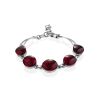 Glamorous Red Amber Link Bracelet The Sangria, image 