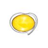 Heart Motif Silver Amber Brooch The Rialto, image 