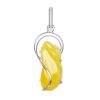 Sculptural Silver Amber Pendant The Rialto, image 