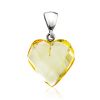 Shimmering Amber Heart Pendant, image 