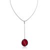 Fashionable Silver Amber Tie Necklace The Sangria, image 