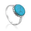 Chic Silver Turquoise Ring, Ring Size: 8.5 / 18.5, image 