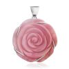 Charming Rose Motif Oyster Shell Pendant, image 