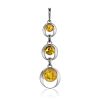 Lemon Amber Dangle Pendant In Silver The Orion, image 