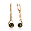 Gold Plated Silver Dangles With Amber The Phoenix, image 