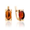 Geometric Amber In Gold Earrings The Rondo, image 