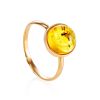 Luminous Gold Amber Ring The Clio, Ring Size: 6.5 / 17, image 