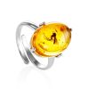 Stylish Amber With Fossil Mosquito Ring The Clio, Ring Size: Adjustable, image 