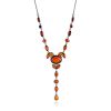 Refined Silver Necklace With Cognac Amber The Josephine, image 