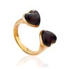 Cute Amber Heart Ring, Ring Size: 4 / 15, image 
