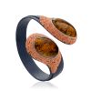Safari Style Flexible Leather Bracelet With Amber, image 