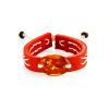 Surfer Aesthetic Leather Slider Bracelet With Amber, image 
