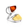 Boho Chic Amber Ring The Bella Terra, Ring Size: Adjustable, image 