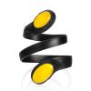 Twisted Design Leather Bracelet With Two Amber Stones, image 