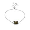 Cute Butterfly Motif Amber Slider Bracelet, image 