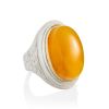 Amber In Leather Statement Ring, Ring Size: Adjustable, image 