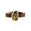 Grunge Style Leather And Amber Bracelet, image 