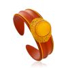 Boho Chic Leather And Amber Bracelet, image 