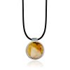 Designer Rubber Band Necklace With Round Amber Pendant The Palazzo, image 